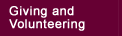 Giving and Volunteering